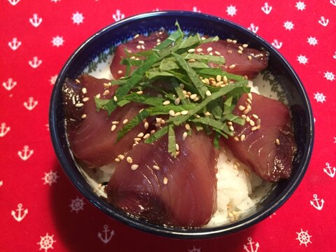 タレが美味しい！簡単鰹の漬け丼